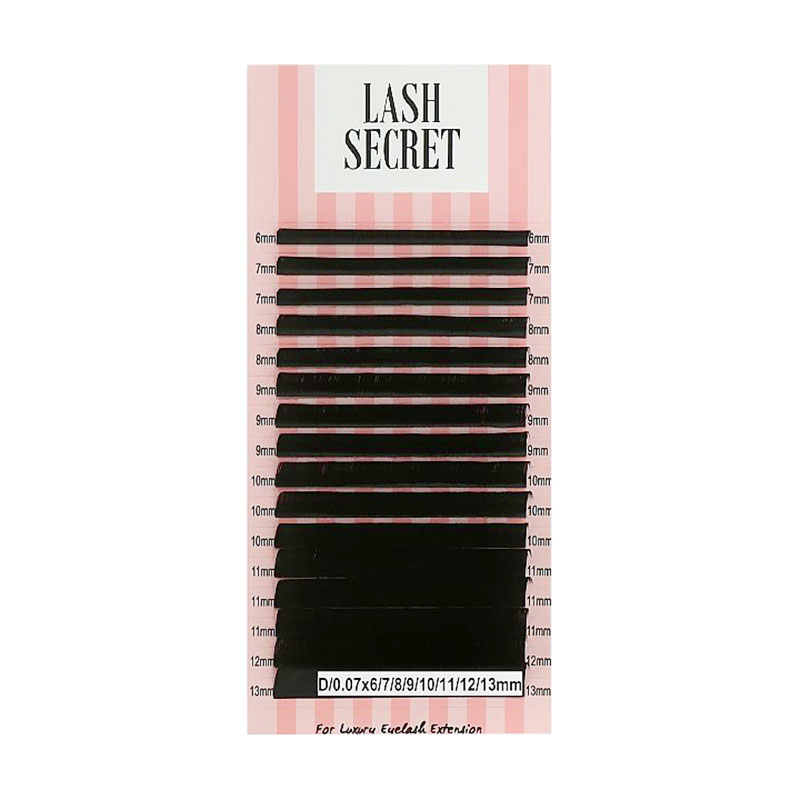 Накладні вії Lash Secret чорні, 16 ліній (mix, 0.07, D, 6-13)