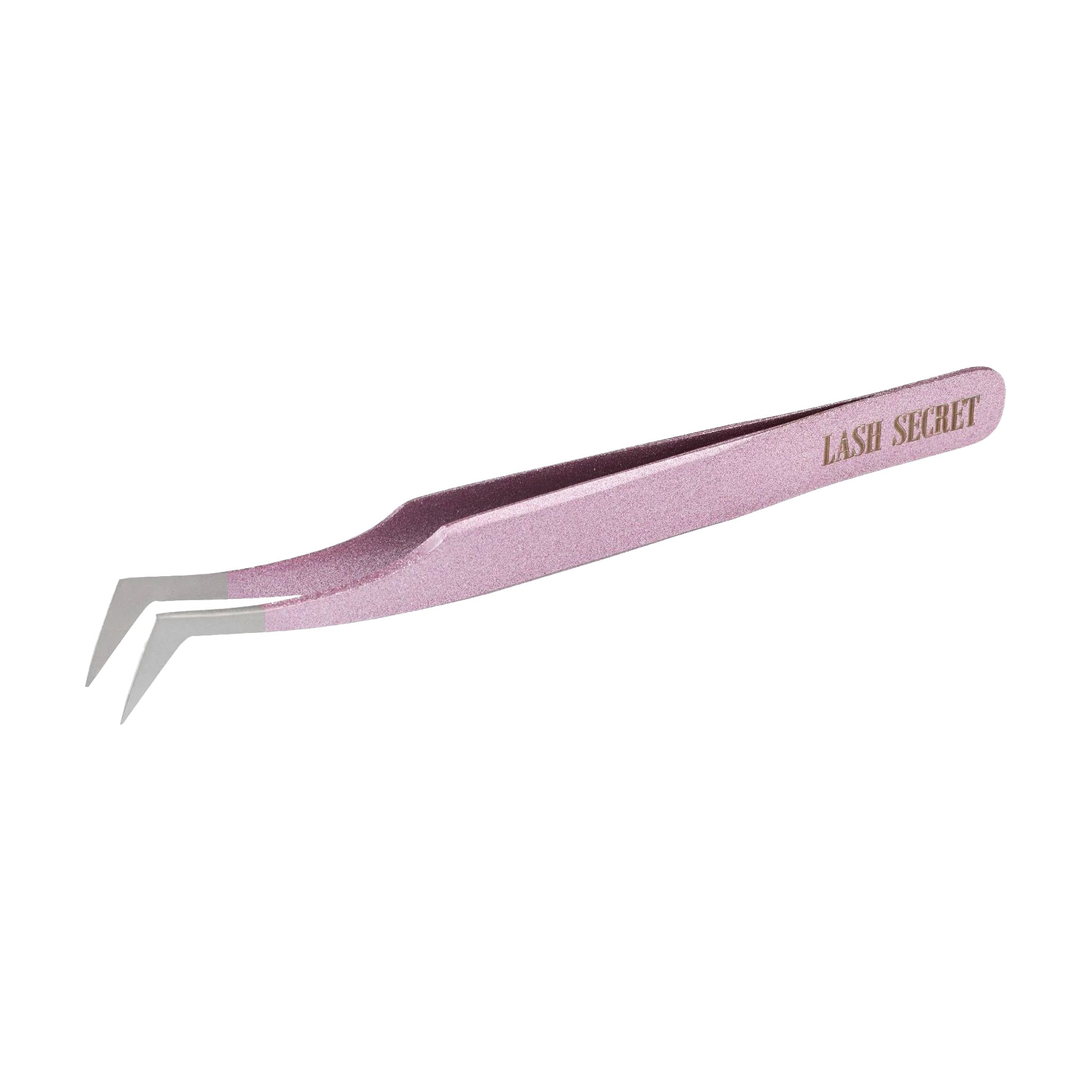 Пінцет Lash Secret L, рожевий блиск, 1 шт (pl051032)